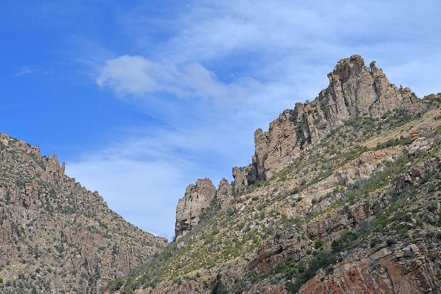 Cliffs along the Catalina Mtn. Highway Photograph by Alan Lenk