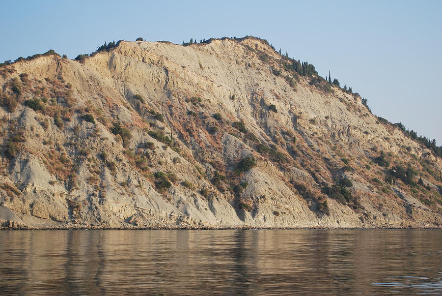 Cliffs Erikousa Photograph by George Katechis
