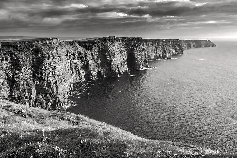 Cliffs Of Moher Black And White Photograph