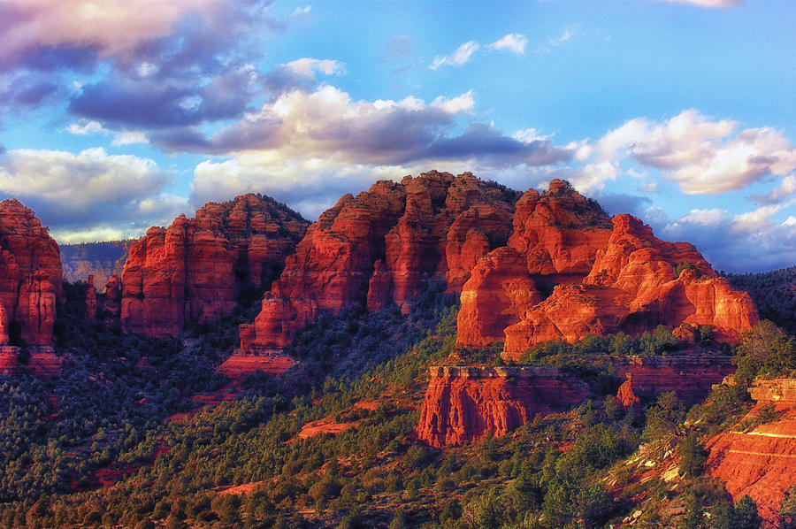 Cliffs Of Sedona At Sunset Photograph by Brian Kerls