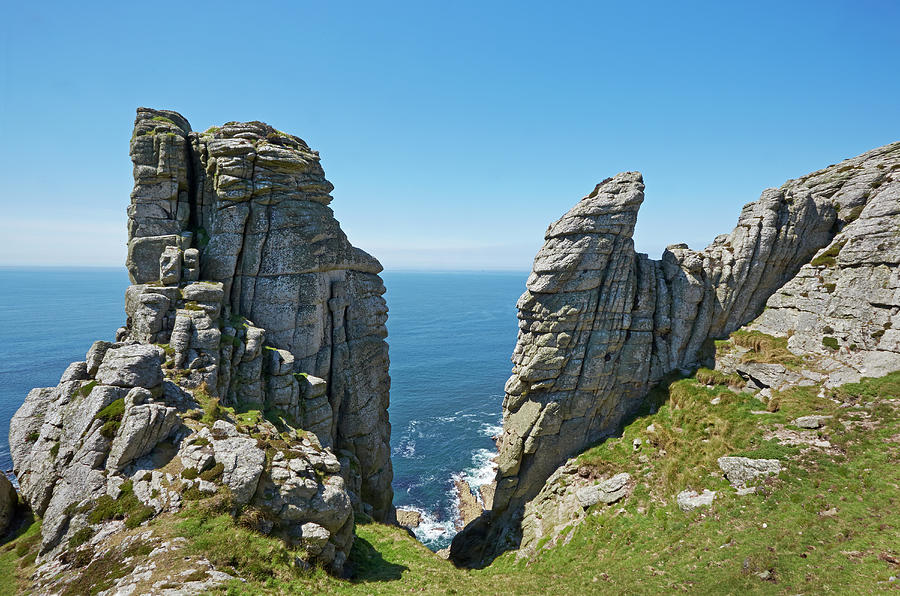 Cliffs On The West Coast Of Lundy Island Photograph by Allan Baxter