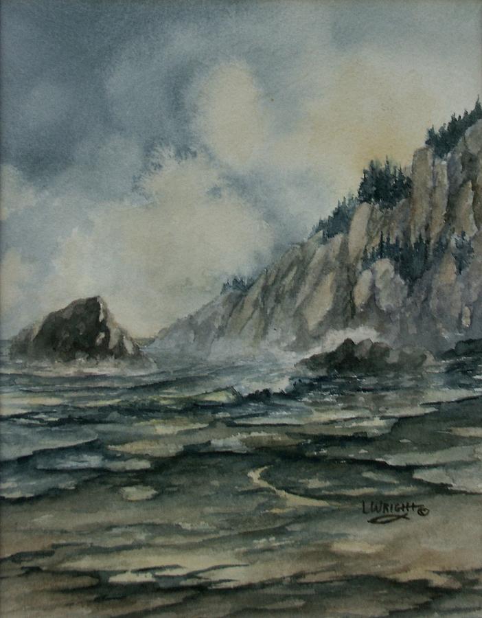 Cliffside Painting by Lynne Wright