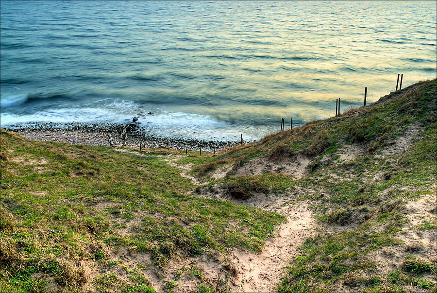 Sunset Photograph - Cliffside Path by EXparte SE