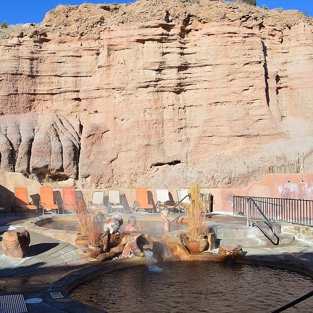 Winter Photograph - Cliffside Pools At Ojo Caliente Mineral by Gia Marie Houck