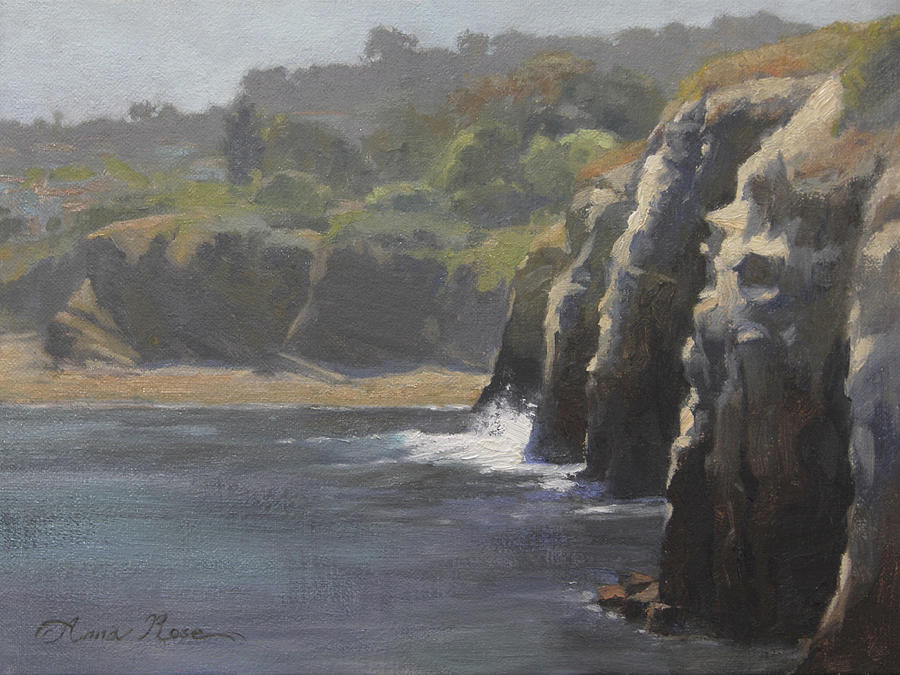 San Diego Painting - Cliffside Surf La Jolla by Anna Rose Bain
