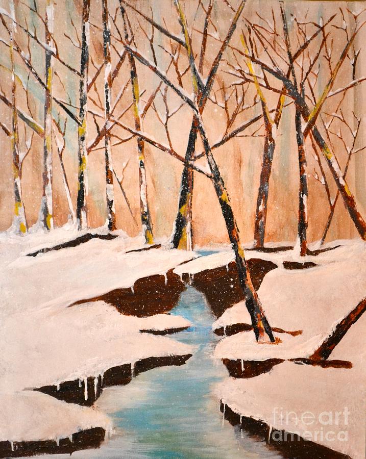 Cliffy Creek Painting by Denise Tomasura
