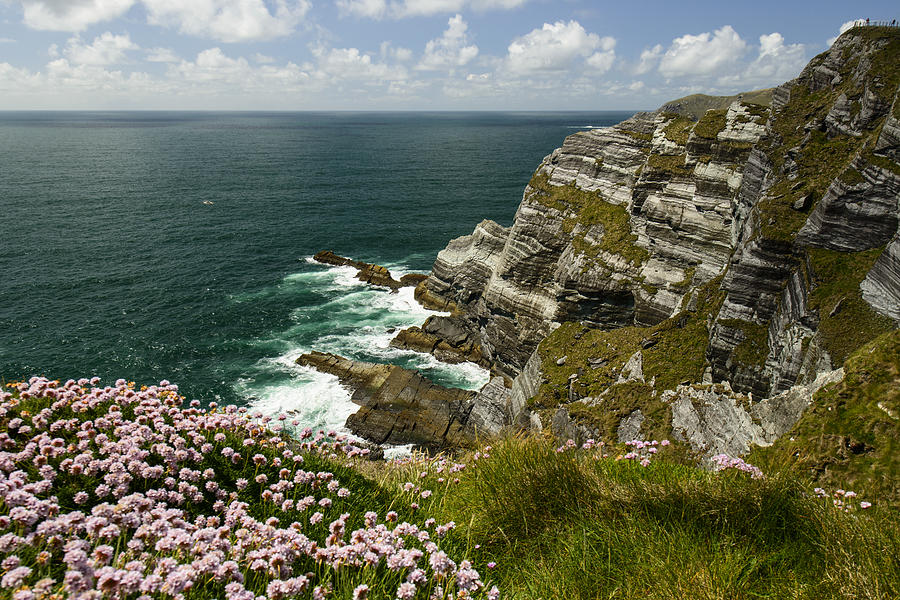 Rocks Photograph - Cliffs of Kerry Ireland by Dick Wood