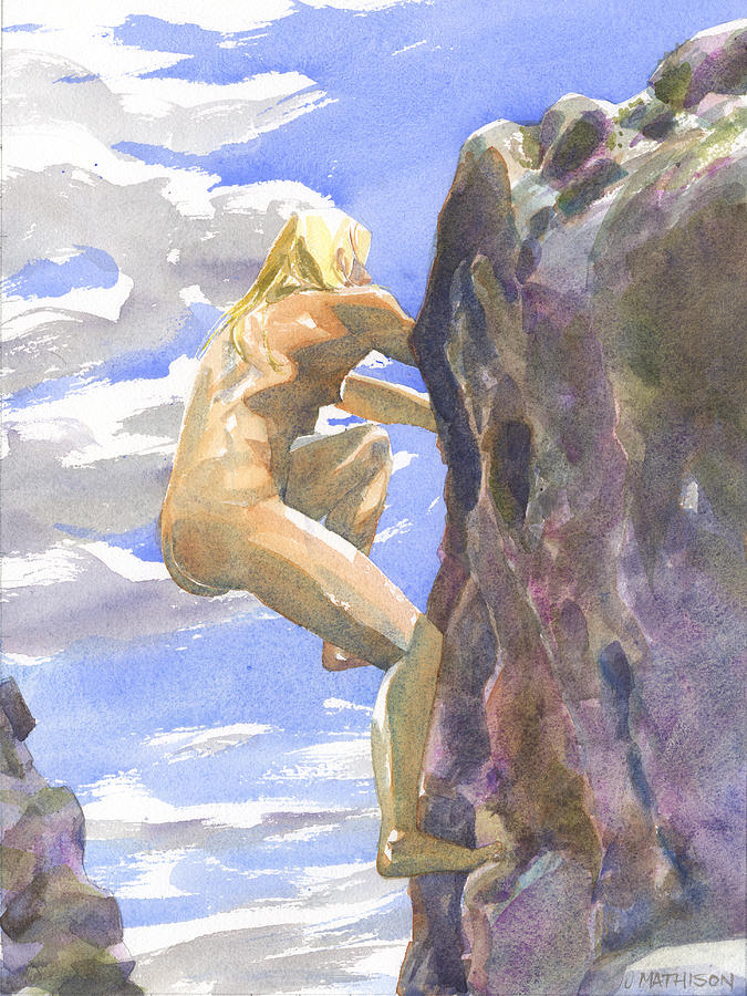 Climber Painting by Jeff Mathison