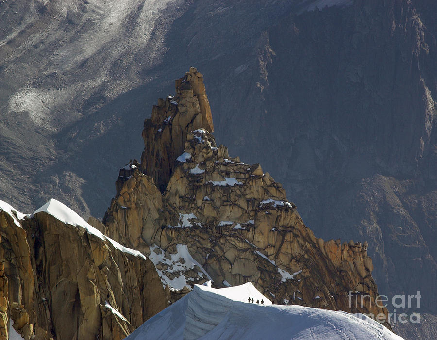 Climbers in the Alps Photograph by Colin Woods