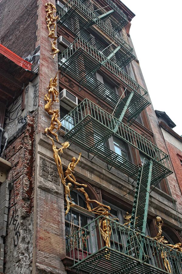 Architecture Photograph - Climbin up the tenements of New York by Nick Difi