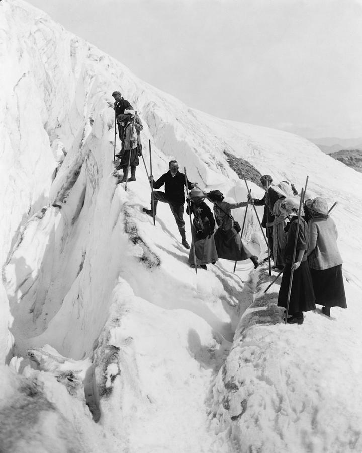 Climbing Paradise Glacier Photograph by Curtis & Miller