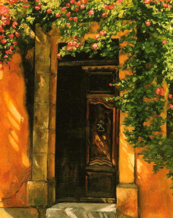 Provence Painting - Climbing Roses in Provence by Colleen Gallo