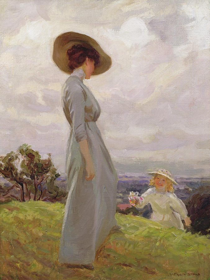 Up Movie Painting - Climbing Up The Hillside by Frederick Stead