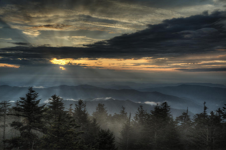 Clingmans Dome Sunset Photograph by Coby Cooper