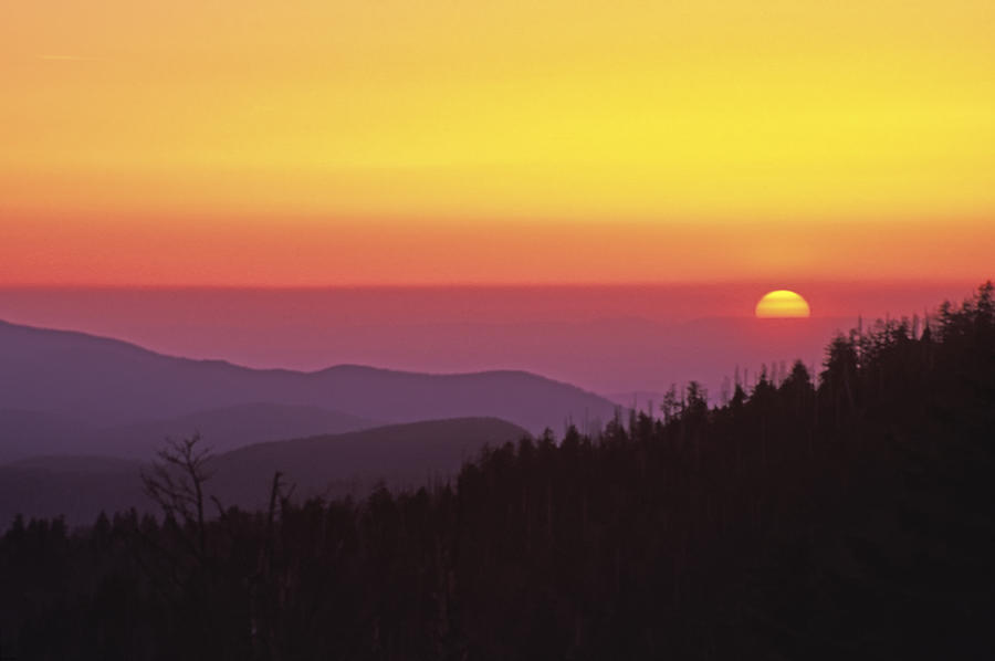 Clingmans Dome Sunset 01 Photograph by Jim Dollar