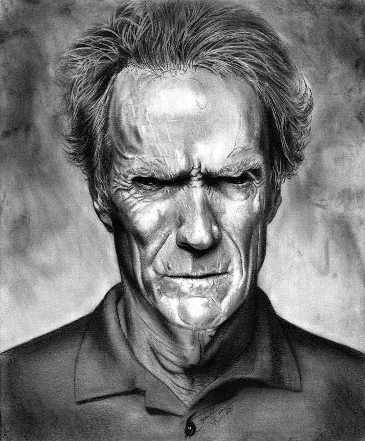 Clint Drawing by Christian Conner | Fine Art America