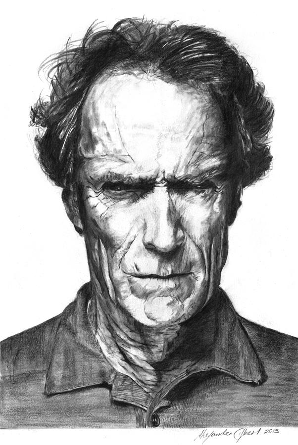 Clint Eastwood - Pencil Drawing by Alexander Gilbert - Fine Art America