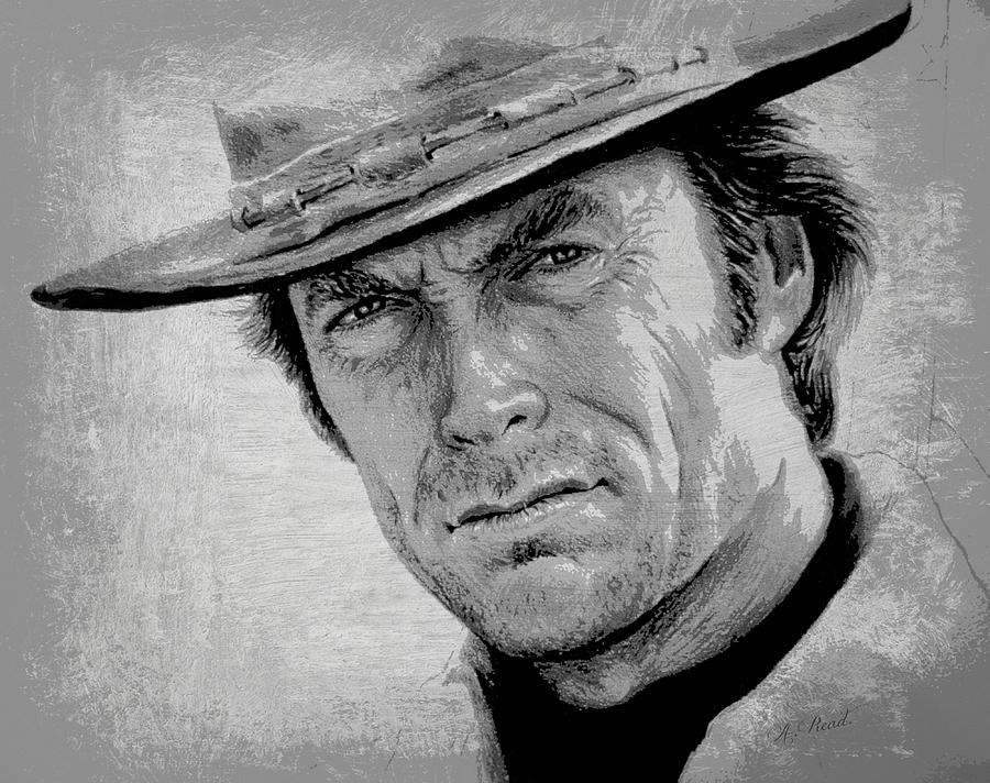 Clint Eastwood Painting by Andrew Read