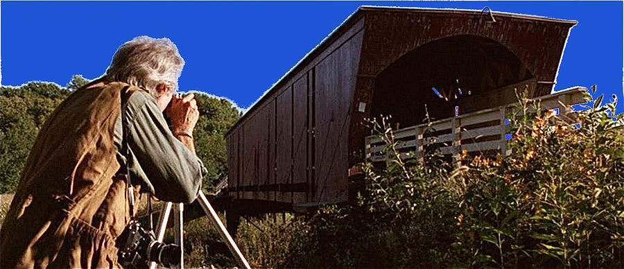Clint Eastwood  as a National Geographic photographer publicity  The Bridges of Madison County 1995 Photograph by David Lee Guss
