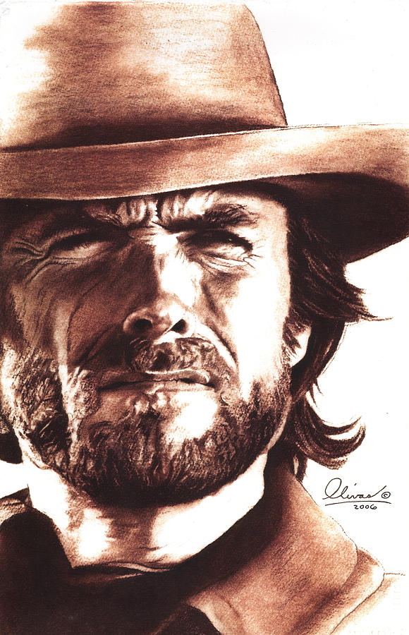 Clint Eastwood Mixed Media by Bill Olivas | Fine Art America