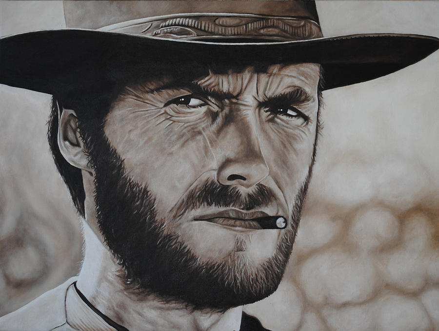 Clint Eastwood Painting by David Dunne