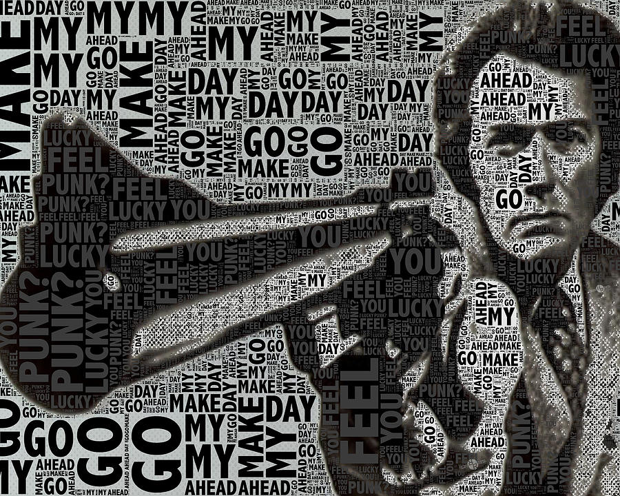 Clint Eastwood Dirty Harry Crop Painting by Tony Rubino