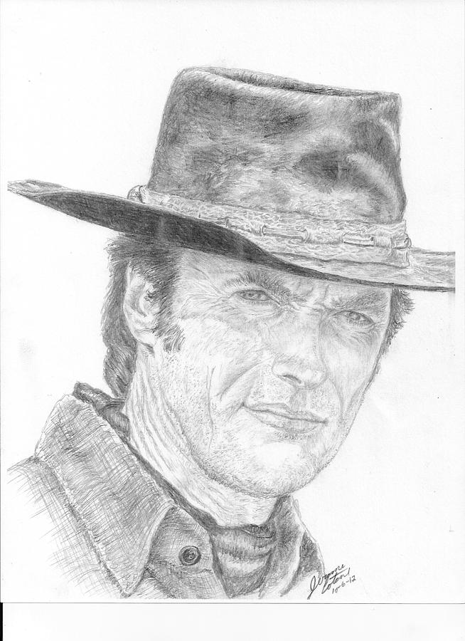Clint Eastwood Portrait drawing on Behance