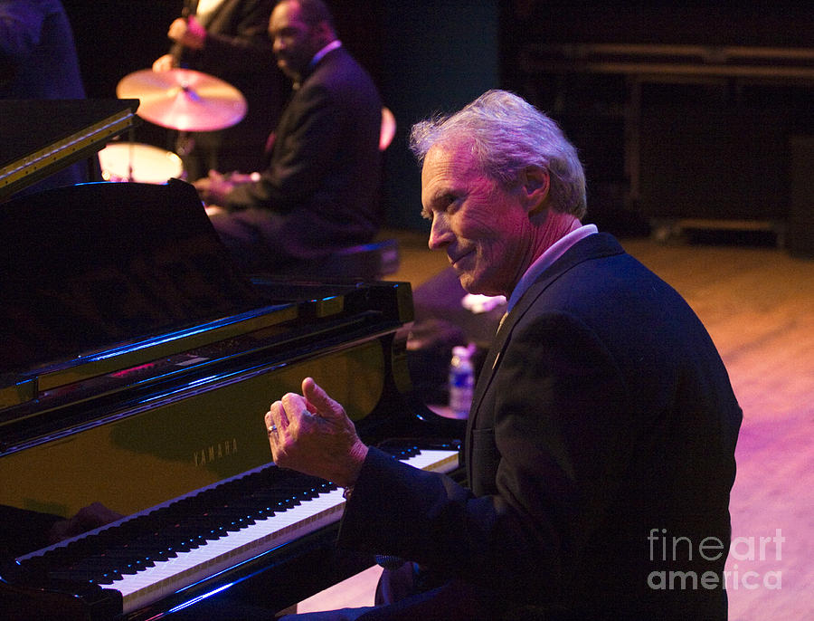 Clint Eastwood on Piano in Monterey Photograph by Craig Lovell