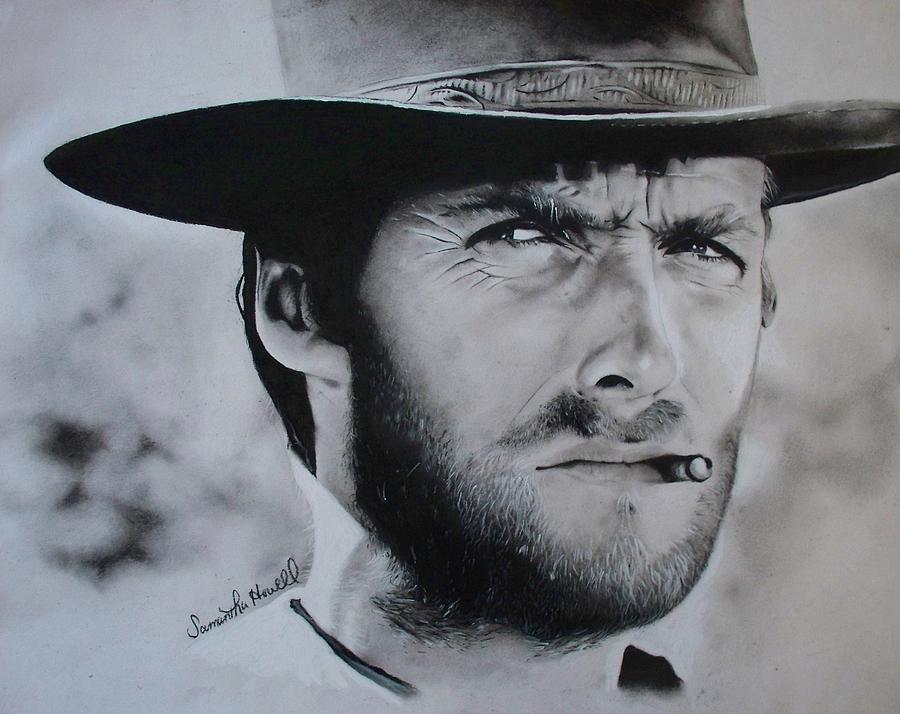 Clint Eastwood Drawing by Samantha Howell Pixels