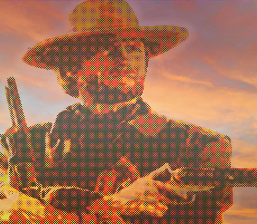 Clint Eastwood Photograph - Clint the Cowboy - remix by Karl with a K