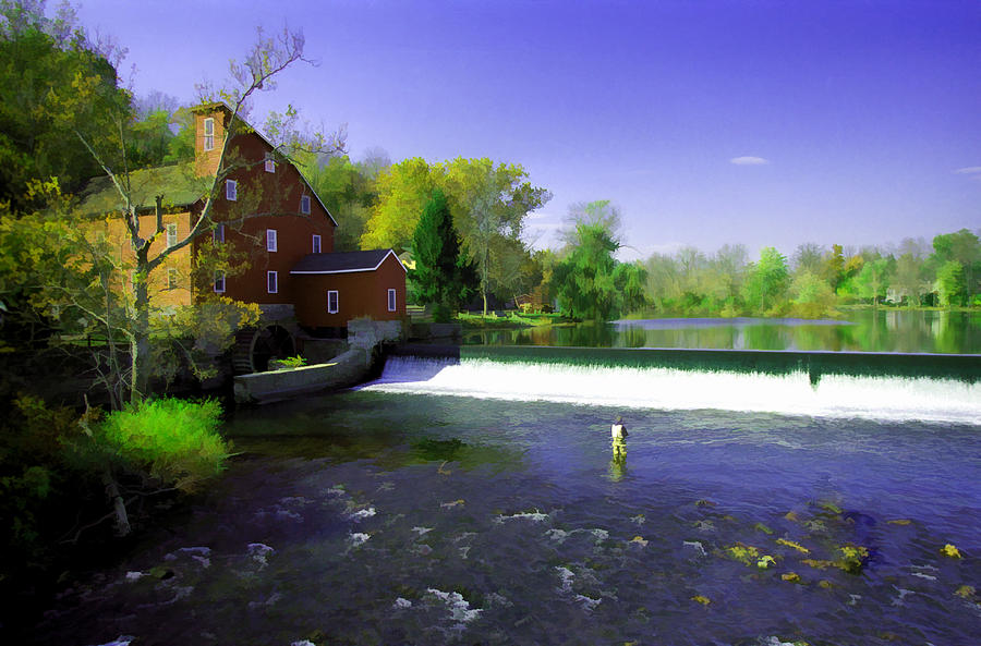 The Red Mill - Clinton  New Jersey Photograph by Allen Beatty