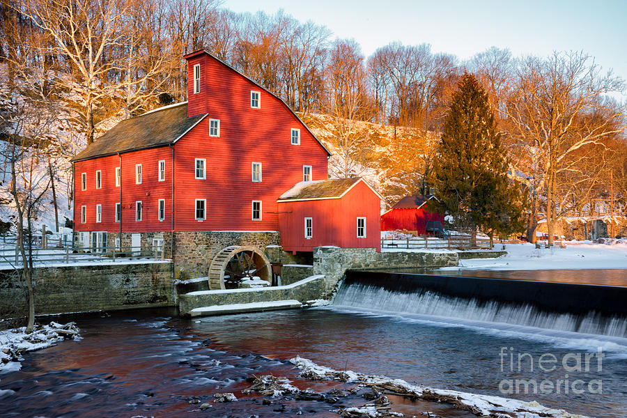 Clinton Mill in Winter Photograph by Jerry Fornarotto