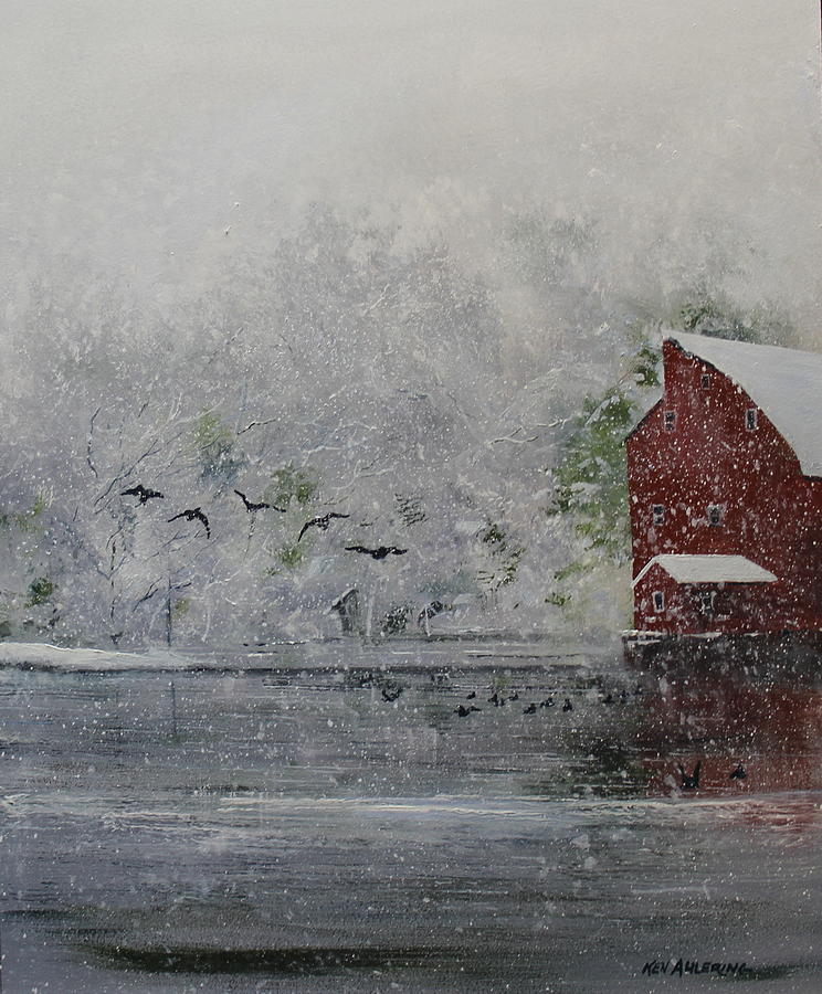 Clinton Mill Painting by Ken Ahlering