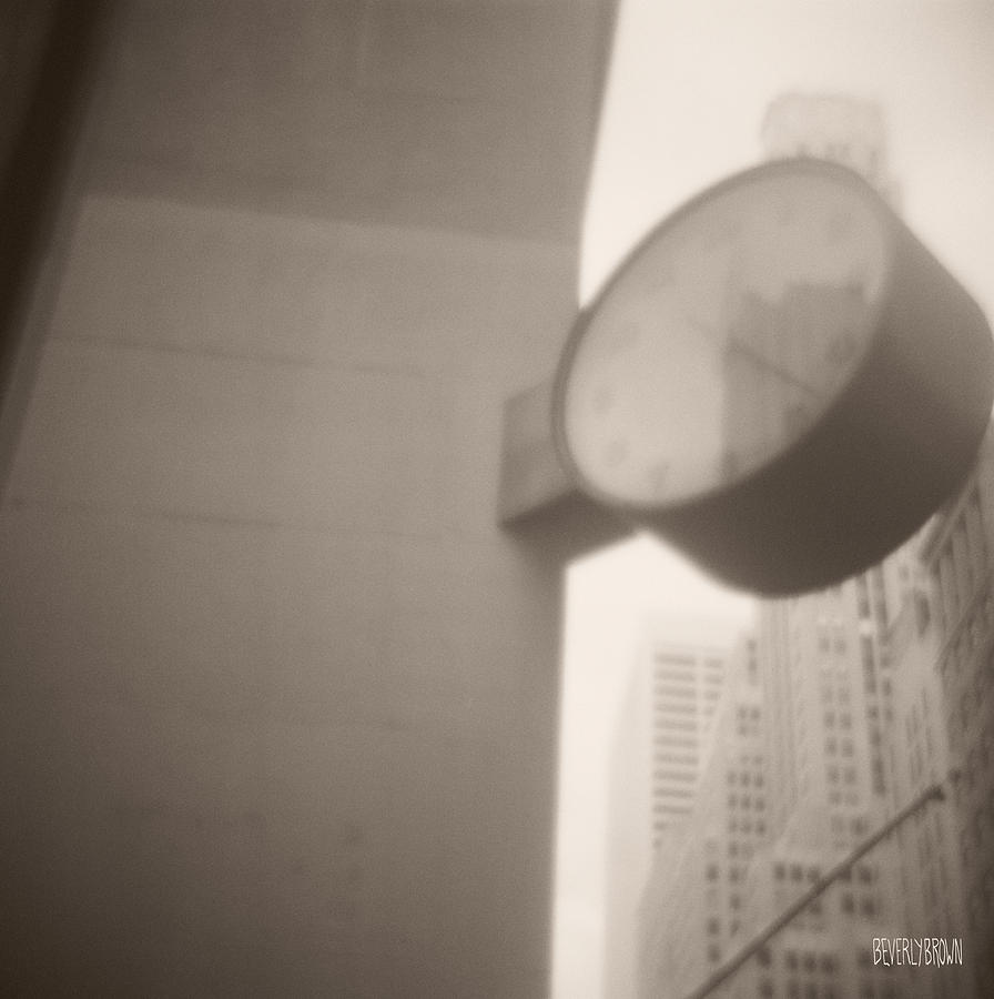 New York City Photograph - Clock 42nd Street by Beverly Brown