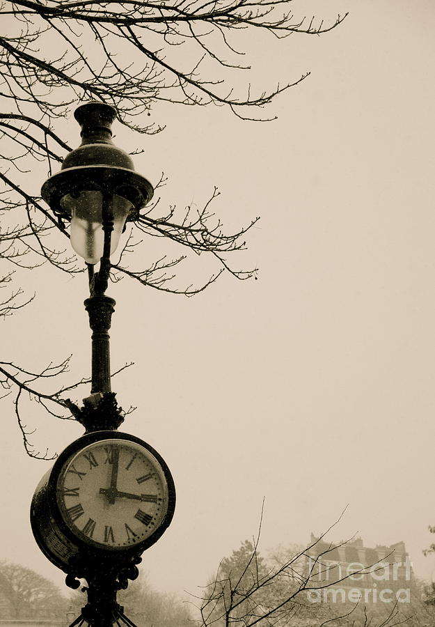 Paris Photograph - Clock I by Louise Fahy