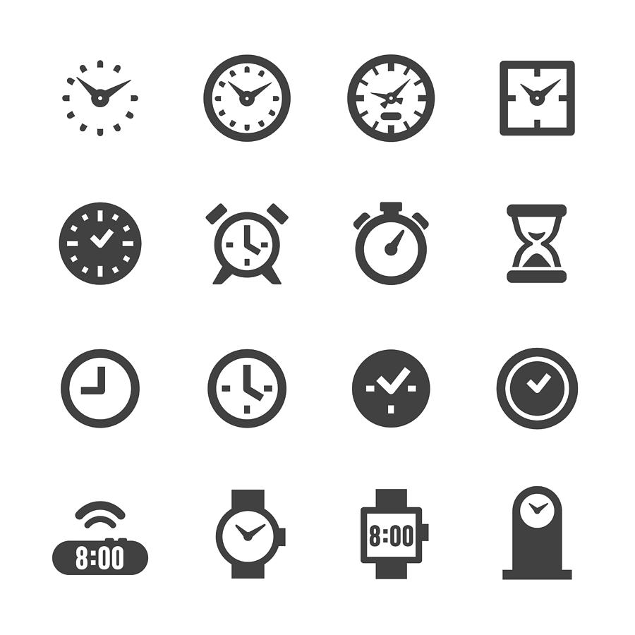 Clock Icons - Acme Series Drawing by -victor-