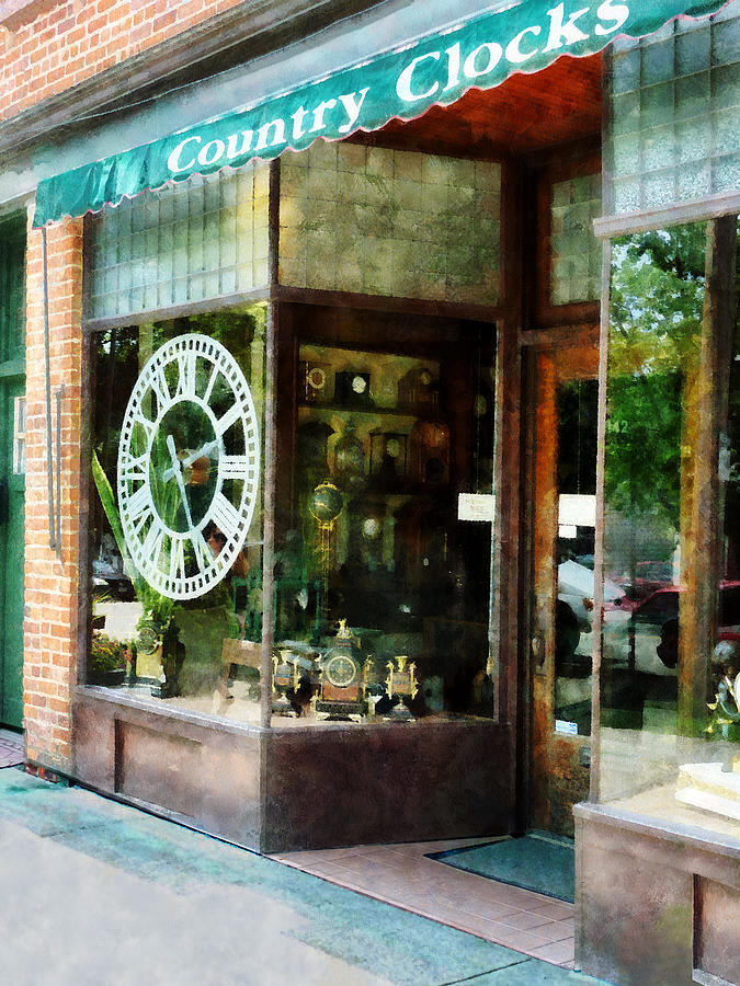 Cold Springs NY - Clock Shop Photograph by Susan Savad