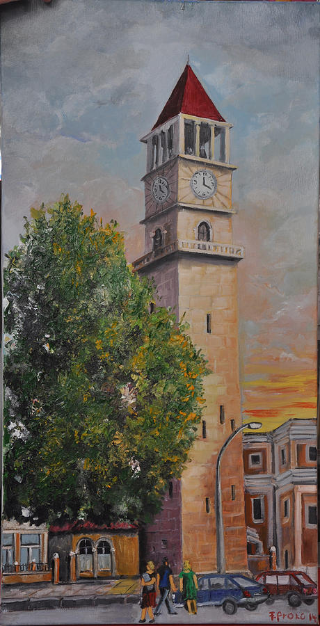 Clock Painting - Clock Tirana by Frederik Proko