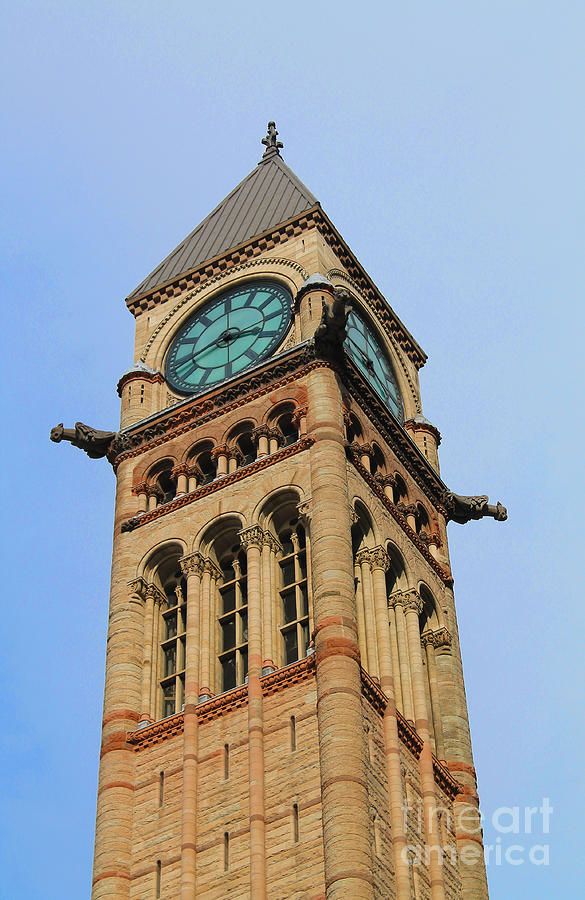 Clock tower at Old City Hall Photograph by Nina Silver