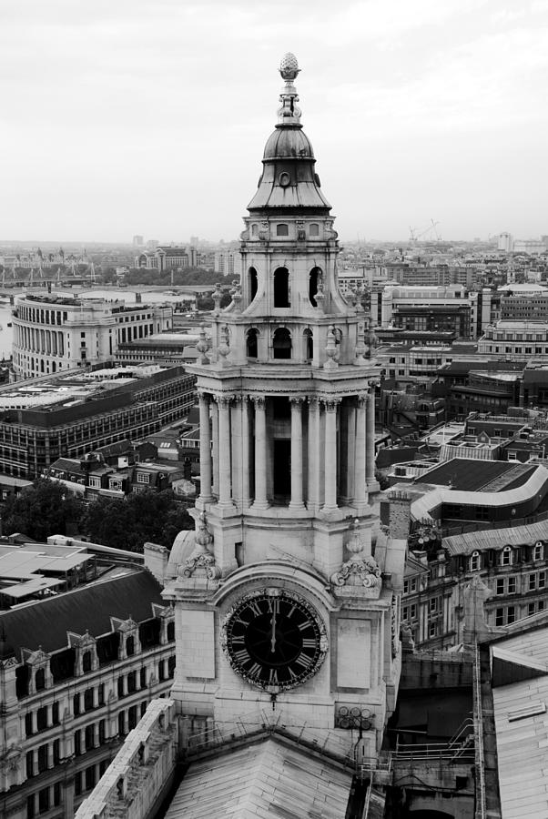 Clock Tower at St. Pauls in London Photograph by Daniel Woodrum