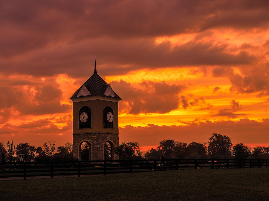 Clock Tower at Sunrise Photograph by Paula Ponath