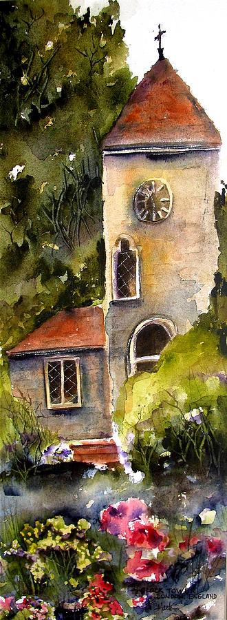 Clock Tower England Painting by Marti Green