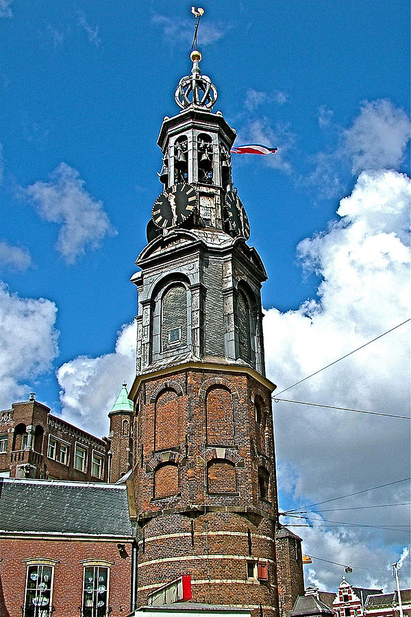 Clock Tower  in Amsterdam Netherlands  Photograph by Ruth Hager