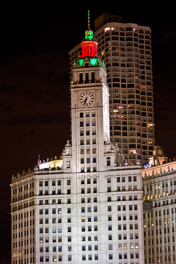 Clock Tower in Chicago  Photograph by John McGraw
