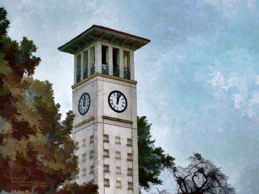 Architecture Photograph - Clock Tower by Ludwig Keck