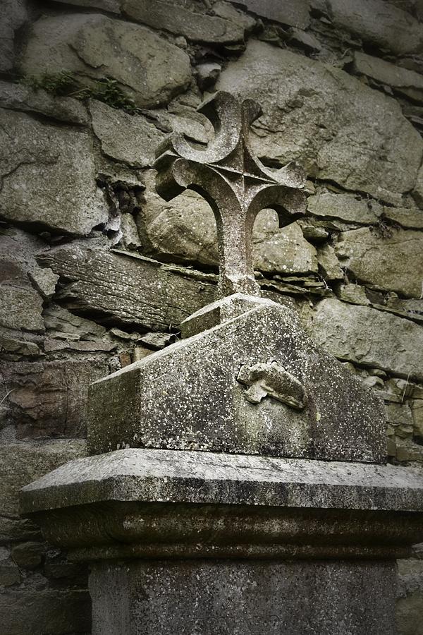 Cloister Cross at Jerpoint Abbey Photograph by Nadalyn Larsen