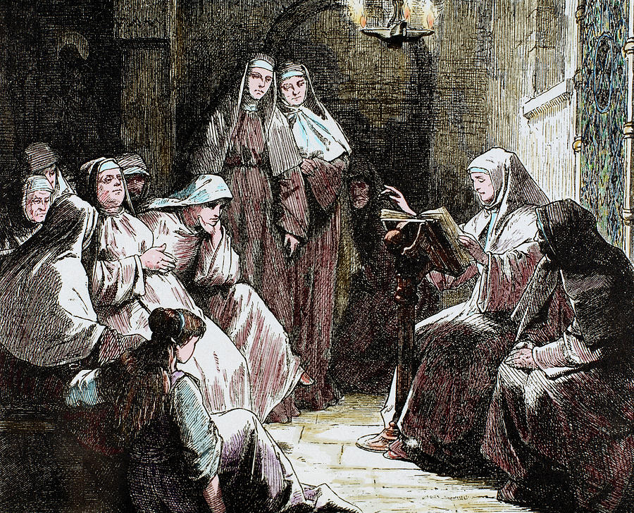 Cloistered Nuns Gospel Reading Photograph by Prisma Archivo - Fine Art ...