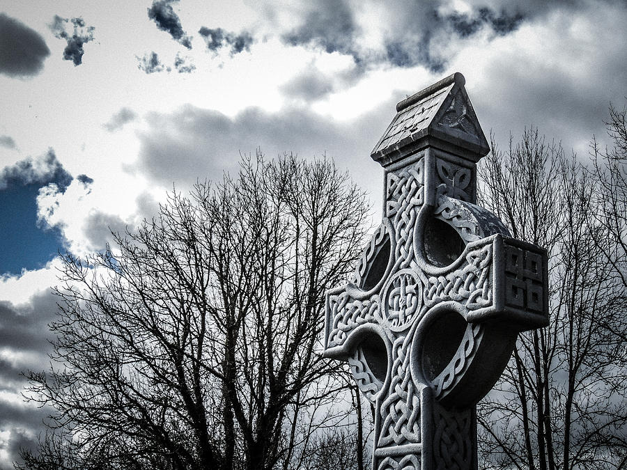 Clondegad Celtic Cross Photograph by James Truett