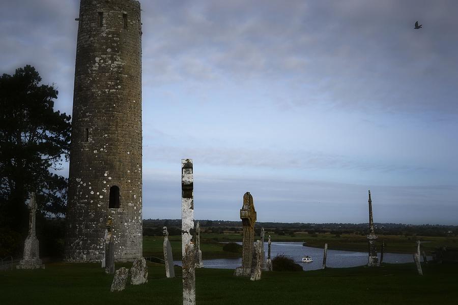 Religious Sites Photograph - Clonmacnoise on the River Shannon by Nadalyn Larsen