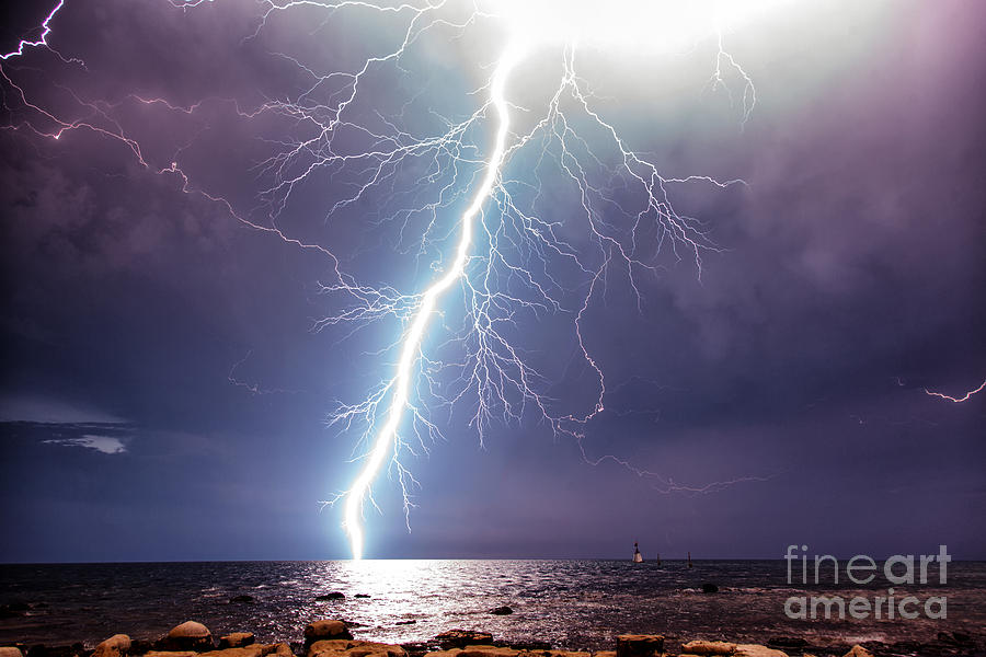 Close call lightning Photograph by Marko Korosec - Pixels